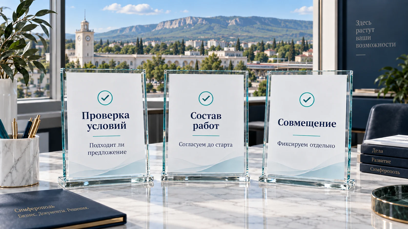 Проверка условий, состава работы и совместимости предложений