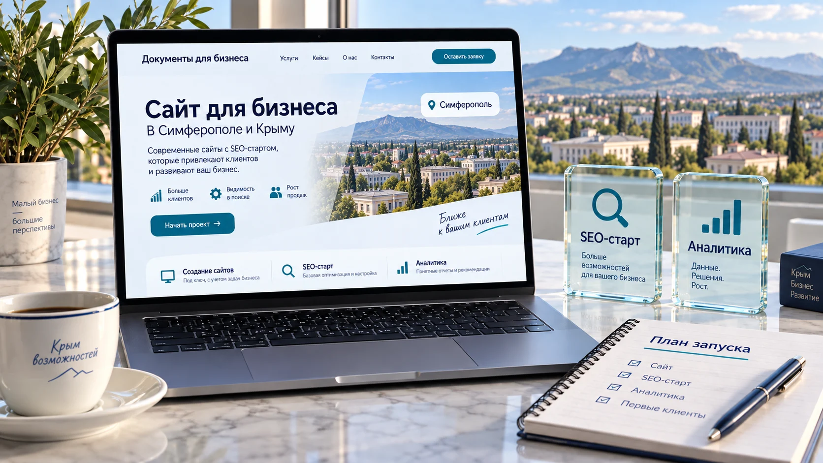 Сайт с SEO-стартом и аналитикой